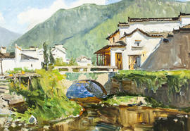 Vasiliev_d._lu_zun_at_midday._2010._oil_on_canvas._50x60_cm.