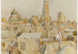 Img_0609_kazantsev_a.__khiva._watercolor_on_paper__color_pencil._50.6x45_cm