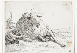 Dujardin_karel._the_lamb._printed_xvii_century._etching._7_1%d1%859_4_cm.